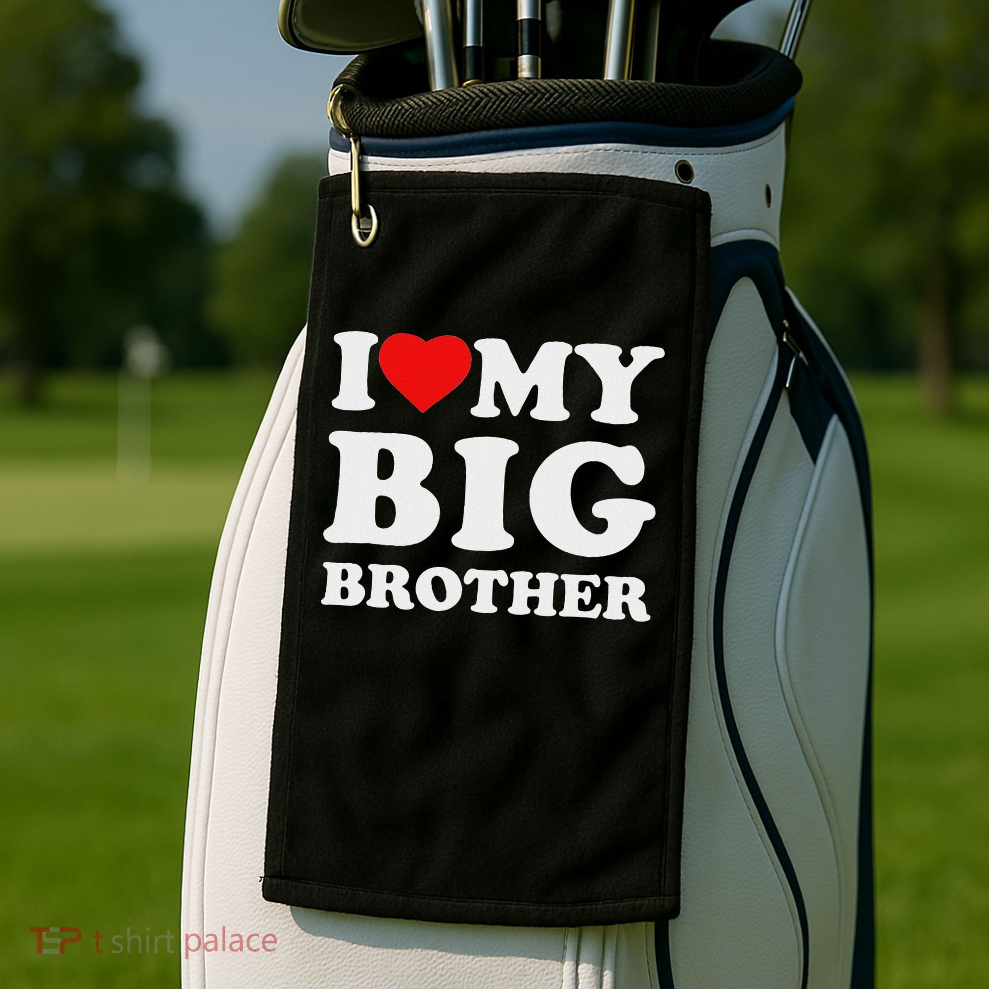 I Love My Big Brother Heart Golf Towel