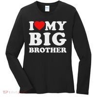 I Love My Big Brother Heart Women's Long Sleeve Shirt thumb 0