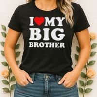 I Love My Big Brother Heart Women's T-Shirt thumb 2