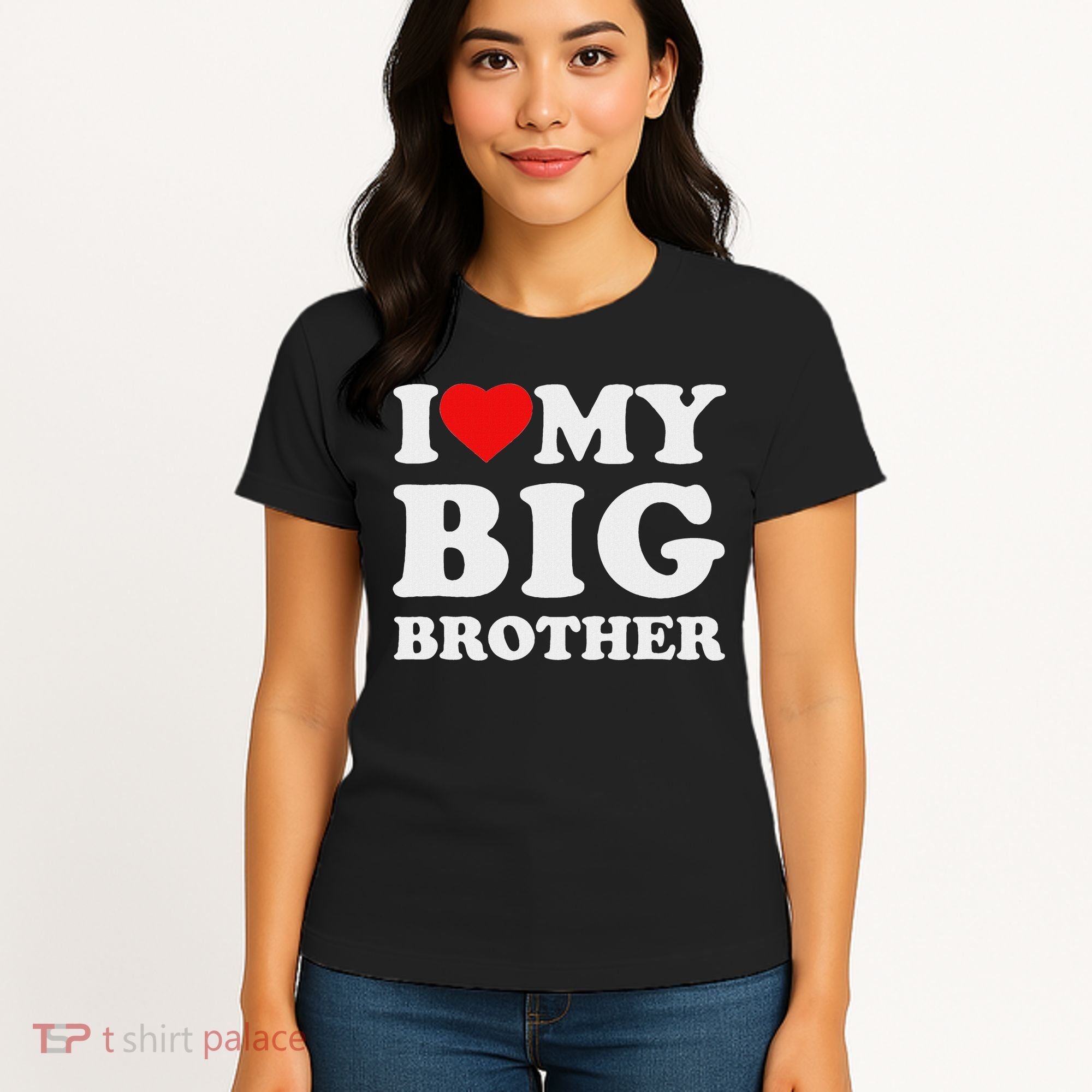 I Love My Big Brother Heart Women's T-Shirt