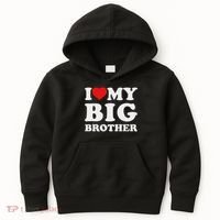 I Love My Big Brother Heart Kids Hoodie thumb 0