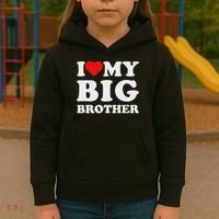 I Love My Big Brother Heart Kids Hoodie thumb 3