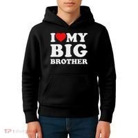 I Love My Big Brother Heart Kids Hoodie thumb 4