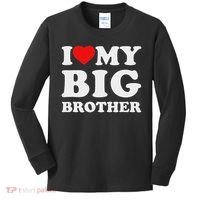 I Love My Big Brother Heart Kids Long Sleeve Shirt thumb 0