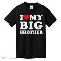 I Love My Big Brother Heart Kids T-Shirt thumb 0