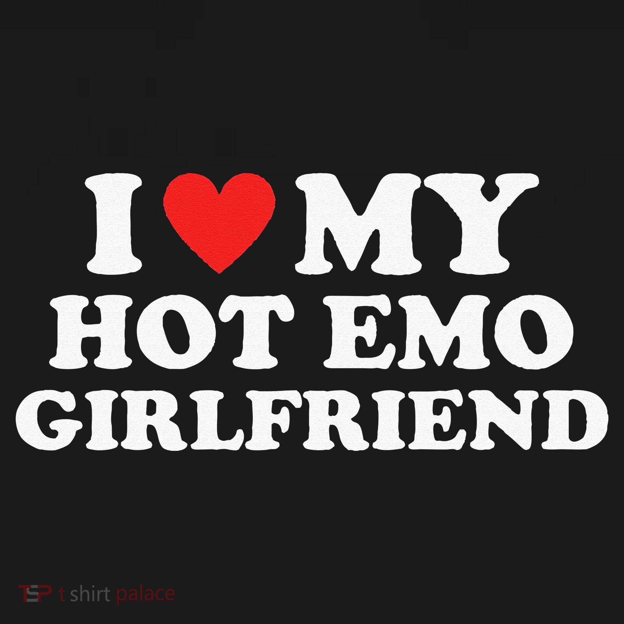I Love My Hot Emo Girlfriend GF Red Heart Eboy Egirl Funny Women's Hoodie