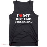 I Love My Hot Emo Girlfriend GF Red Heart Eboy Egirl Funny Tank Top thumb 0