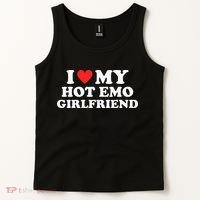 I Love My Hot Emo Girlfriend GF Red Heart Eboy Egirl Funny Tank Top thumb 2
