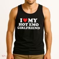 I Love My Hot Emo Girlfriend GF Red Heart Eboy Egirl Funny Tank Top thumb 3