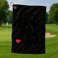 I Love My Doodle Goldendoodle Mom Labradoodle Dog Owner Gift Golf Towel thumb 1
