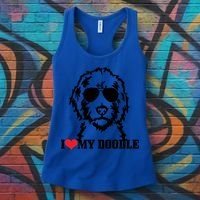 I Love My Doodle Goldendoodle Mom Labradoodle Dog Owner Gift Women's Tank Top thumb 3