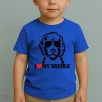 I Love My Doodle Goldendoodle Mom Labradoodle Dog Owner Gift Toddler T-Shirt thumb 2