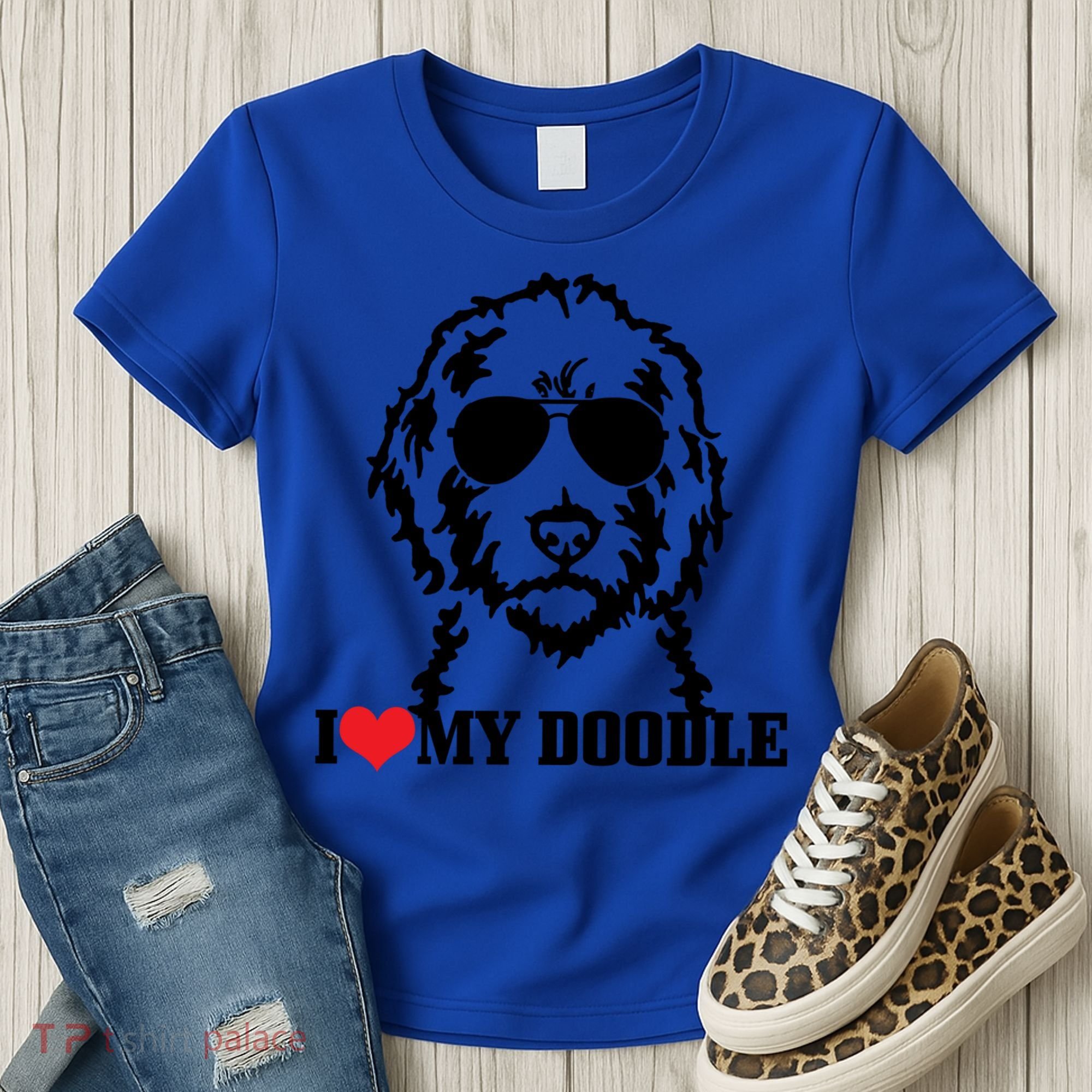 I Love My Doodle Goldendoodle Mom Labradoodle Dog Owner Gift Women's T-Shirt