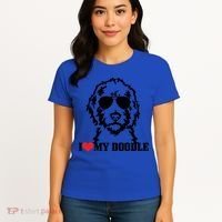 I Love My Doodle Goldendoodle Mom Labradoodle Dog Owner Gift Women's T-Shirt thumb 4