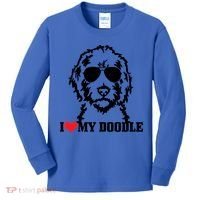 I Love My Doodle Goldendoodle Mom Labradoodle Dog Owner Gift Kids Long Sleeve Shirt thumb 0