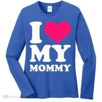 I Love My Mommy Cute Gift Women's Long Sleeve Shirt thumb 0