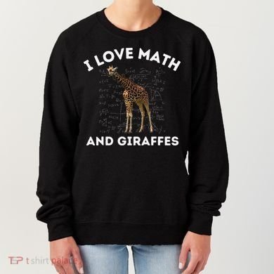 I Love Math And Giraffes Algebra STEM Teacher Women's Sweatshirt