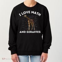 I Love Math And Giraffes Algebra STEM Teacher Women's Sweatshirt thumb 0