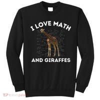 I Love Math And Giraffes Algebra STEM Teacher Sweatshirt thumb 0