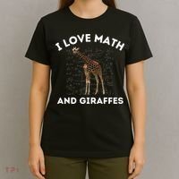 I Love Math And Giraffes Algebra STEM Teacher T-Shirt thumb 4