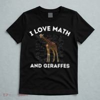 I Love Math And Giraffes Algebra STEM Teacher T-Shirt thumb 5