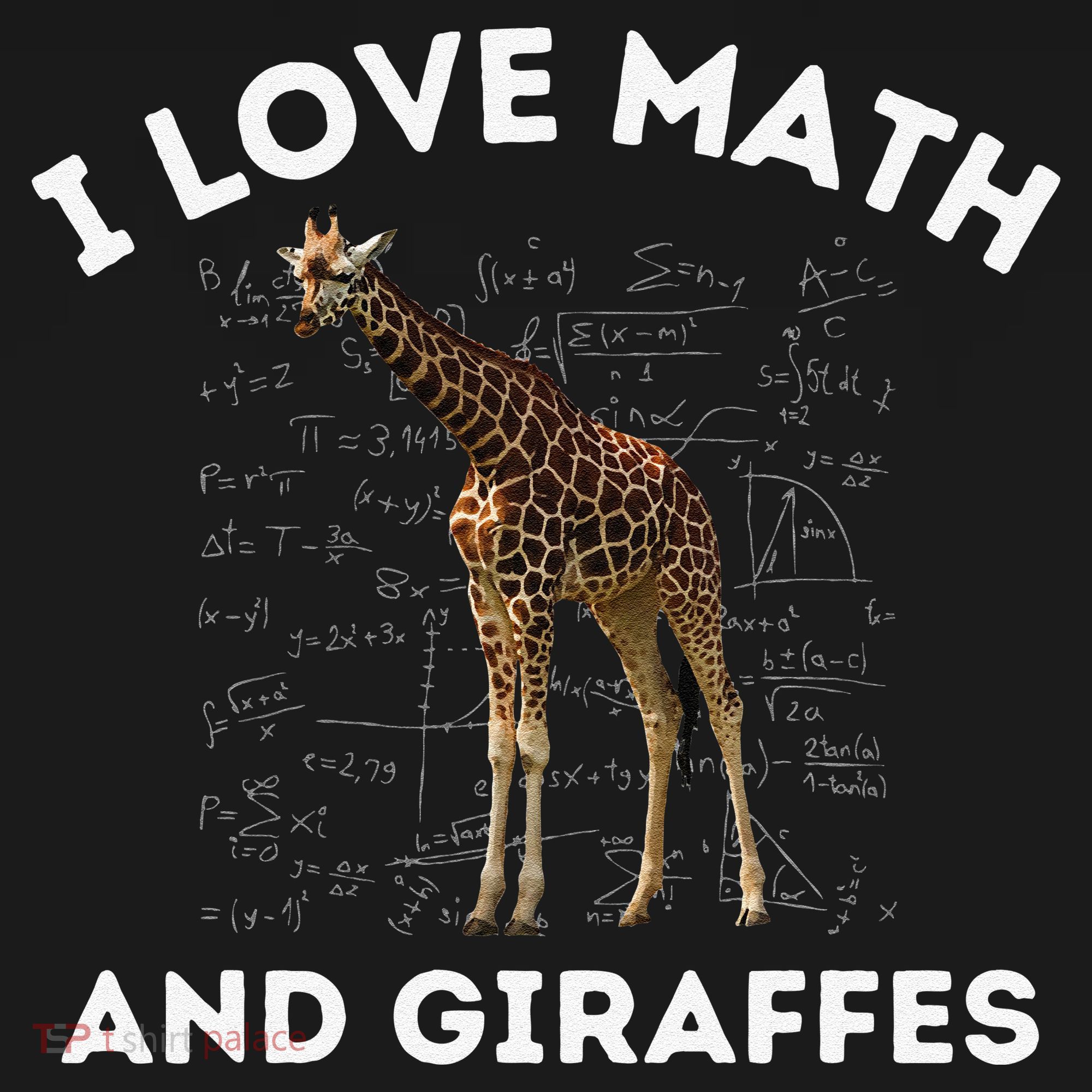 I Love Math And Giraffes Algebra STEM Teacher Polo