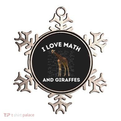 I Love Math And Giraffes Algebra STEM Teacher Ornament