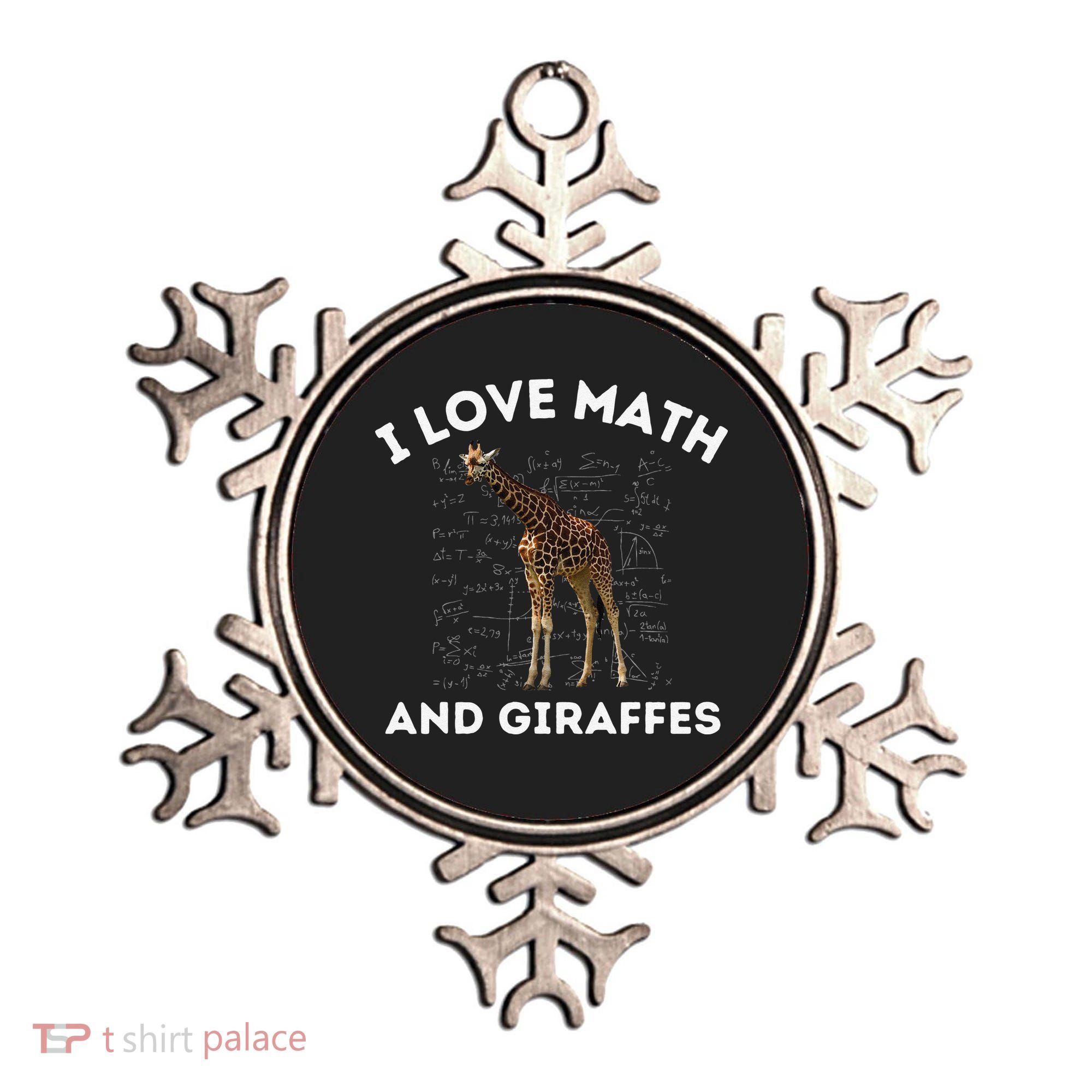 I Love Math And Giraffes Algebra STEM Teacher Ornament