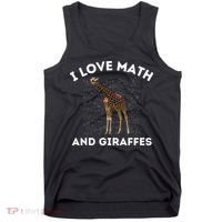 I Love Math And Giraffes Algebra STEM Teacher Tank Top thumb 0