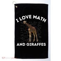 I Love Math And Giraffes Algebra STEM Teacher Golf Towel thumb 0
