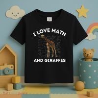 I Love Math And Giraffes Algebra STEM Teacher Toddler T-Shirt thumb 3