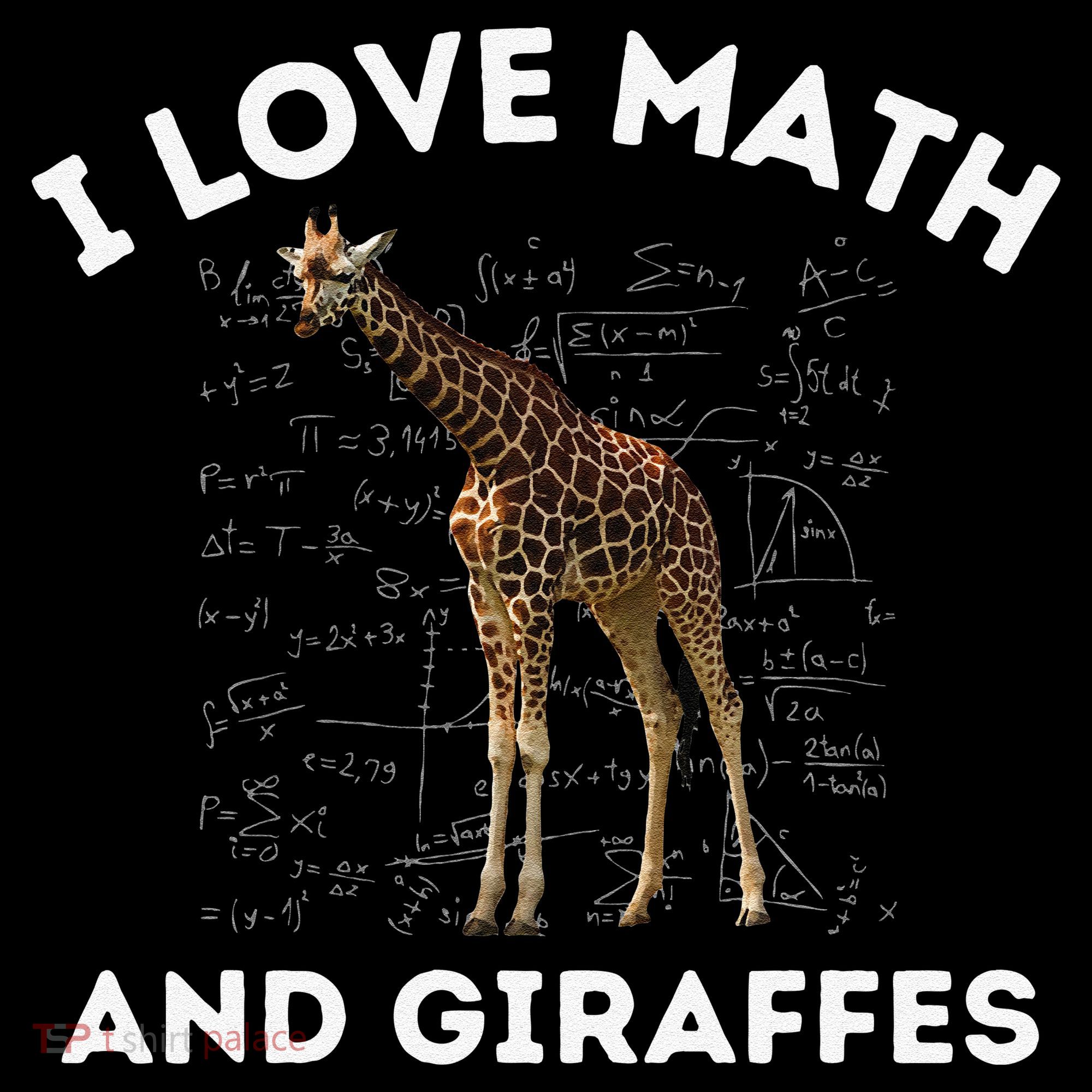 I Love Math And Giraffes Algebra STEM Teacher Kids Sweatshirt