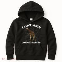 I Love Math And Giraffes Algebra STEM Teacher Kids Hoodie thumb 0
