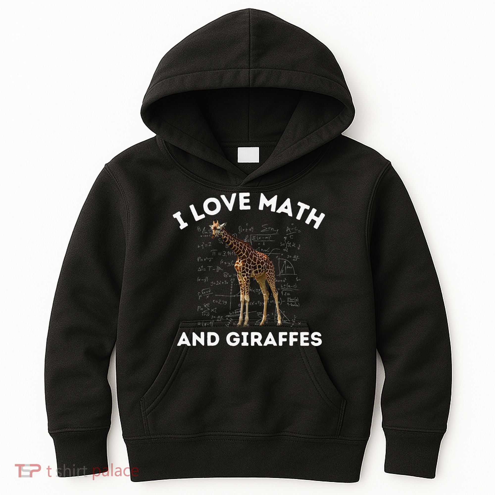 I Love Math And Giraffes Algebra STEM Teacher Kids Hoodie