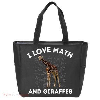 I Love Math And Giraffes Algebra STEM Teacher Tote Bag
