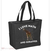 I Love Math And Giraffes Algebra STEM Teacher Tote Bag thumb 2