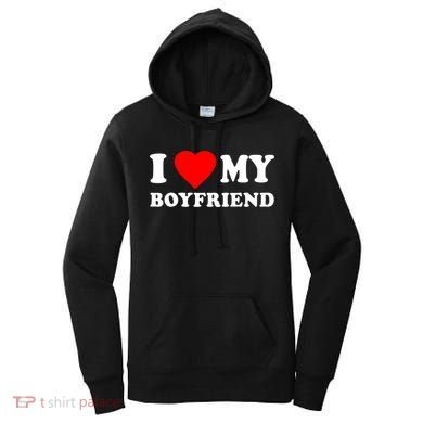 I Love My Boyfriend Design Women's Hoodie