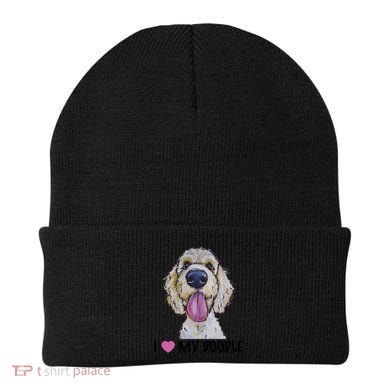 I Love My Doodle Gift Golden Doodle Gift Beanie