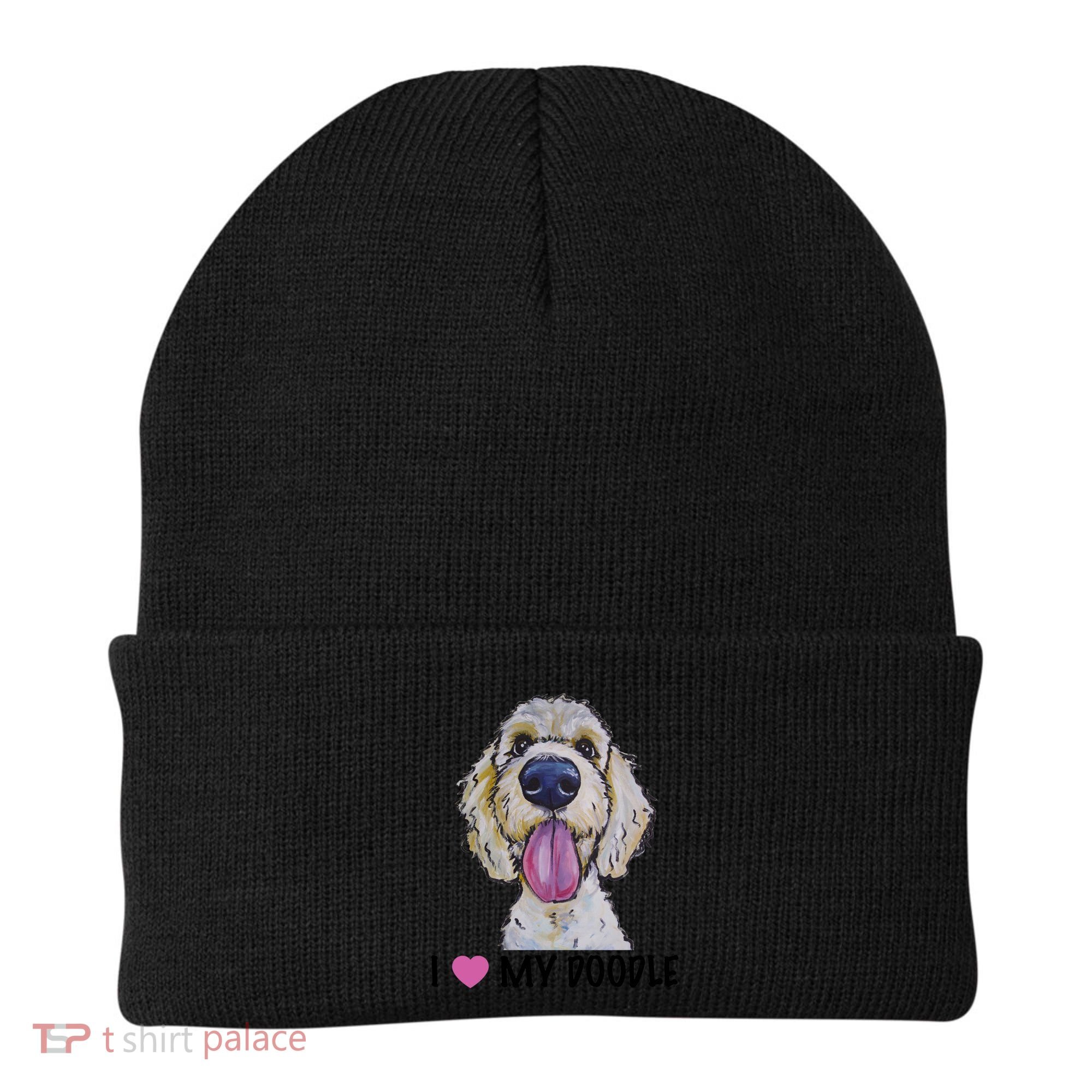 I Love My Doodle Gift Golden Doodle Gift Beanie