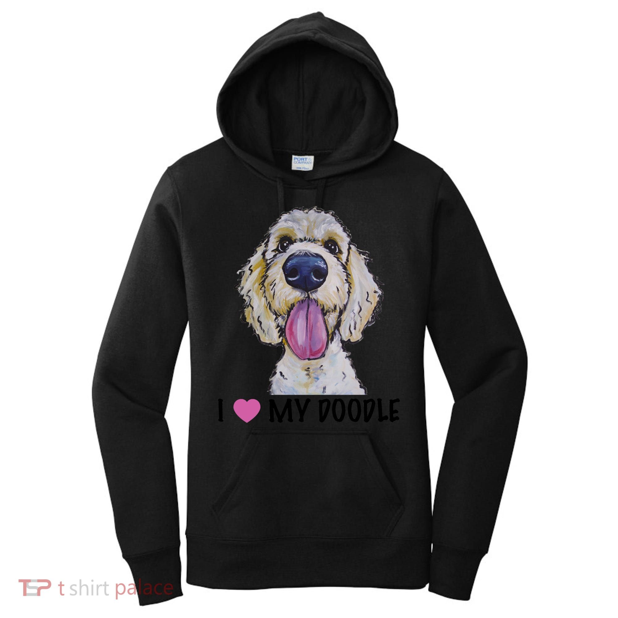 I Love My Doodle Gift Golden Doodle Gift Women's Hoodie
