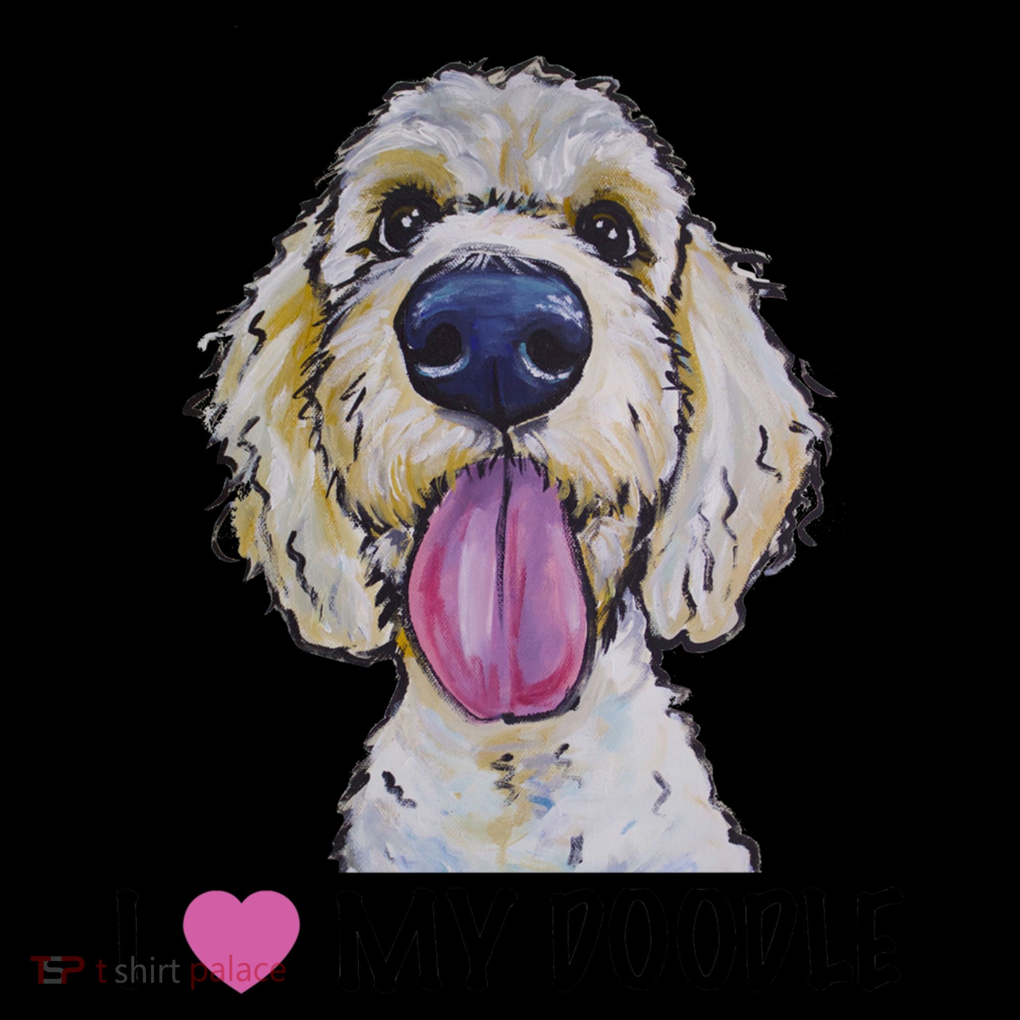 I Love My Doodle Gift Golden Doodle Gift Women's Hoodie