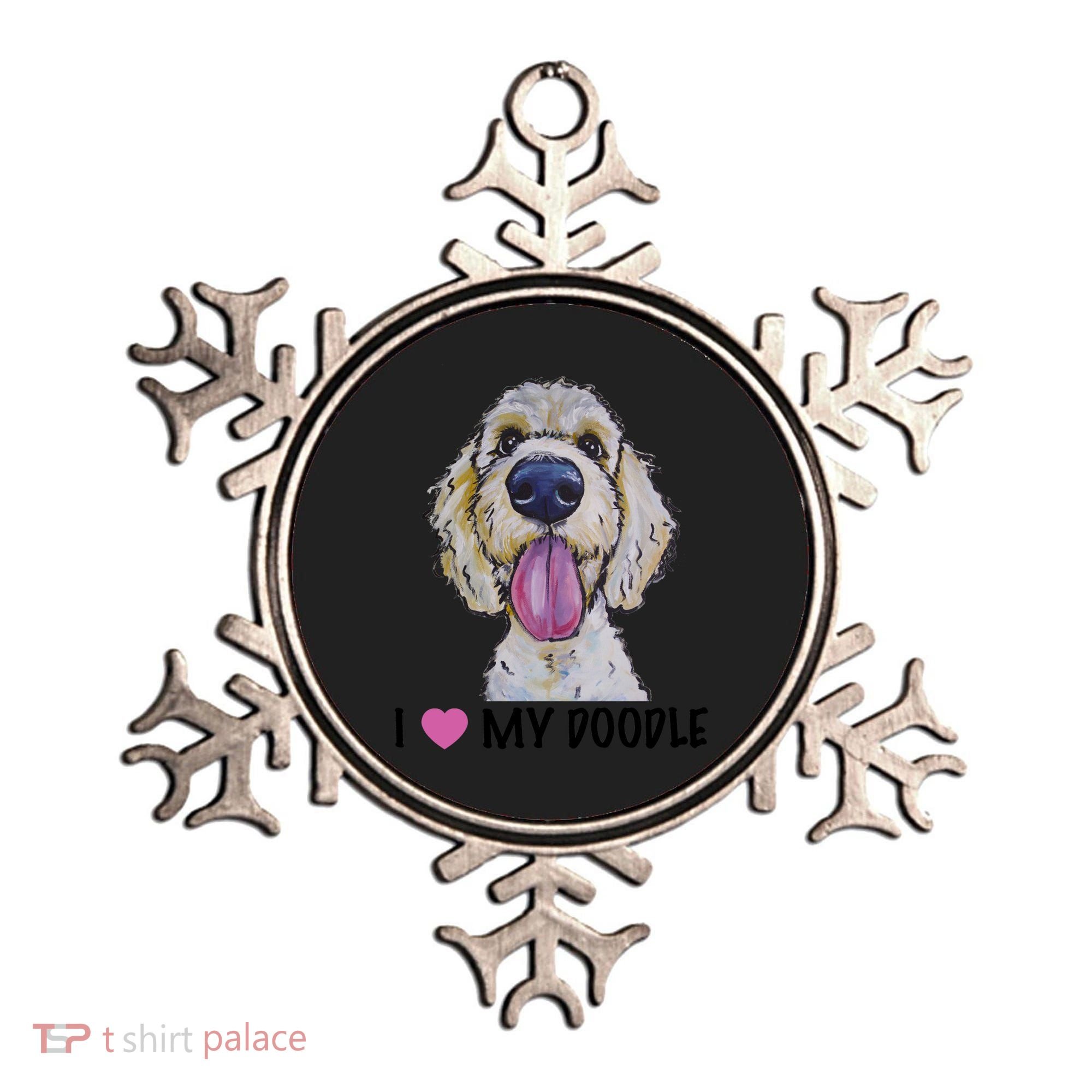 I Love My Doodle Gift Golden Doodle Gift Ornament