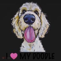 I Love My Doodle Gift Golden Doodle Gift Ornament thumb 1