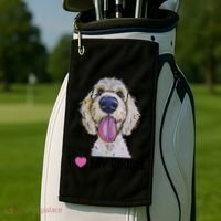 I Love My Doodle Gift Golden Doodle Gift Golf Towel thumb 2