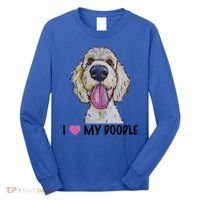 I Love My Doodle Gift Golden Doodle Gift Long Sleeve Shirt thumb 0