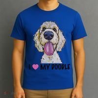 I Love My Doodle Gift Golden Doodle Gift T-Shirt thumb 3