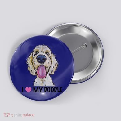 I Love My Doodle Gift Golden Doodle Gift Button