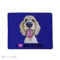 I Love My Doodle Gift Golden Doodle Gift Mousepad thumb 0