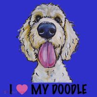 I Love My Doodle Gift Golden Doodle Gift Mousepad thumb 1