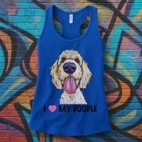 I Love My Doodle Gift Golden Doodle Gift Women's Tank Top thumb 3